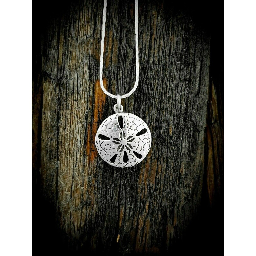 Sand Dollar Pendant • Sterling Silver • Beach Jewelry • Ocean-inspired Necklace